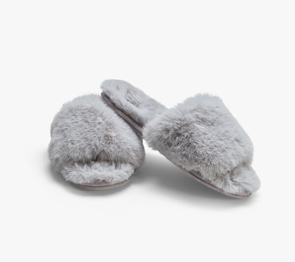 Carpe Diem Pels Slippers Soft Grey - Image 2