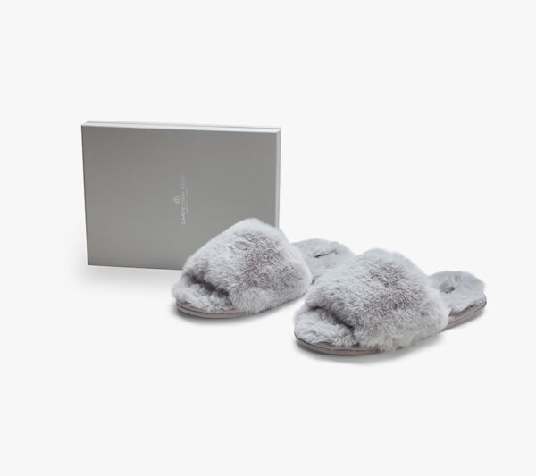 Carpe Diem Pels Slippers Soft Grey - Image 5