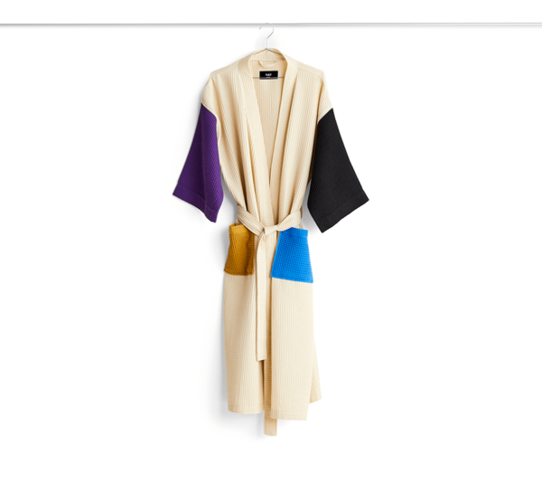 HAY Waffle Bathrobe Cream Multi