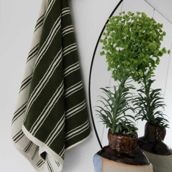 Homehagen Pinstripe Alpine Moss håndklæde - Billede 2