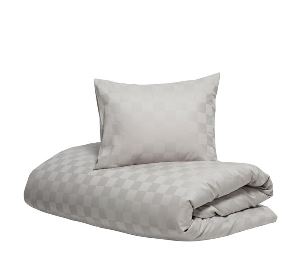 Hästens Satin Check Silvergrey Sengetøj