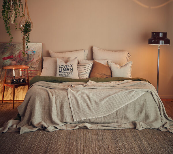 Lovely Linen | Rustic Sengetæppe | Natural Beige - Image 2