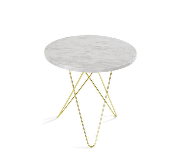 OX Denmarq Natbord - Hvid Marmor/Messing Tall Mini