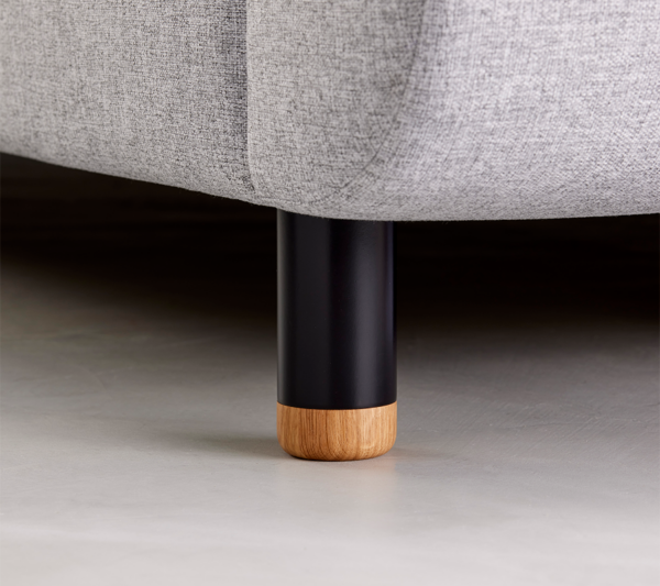 TEMPUR ARC™️ Rounded leg black with oak