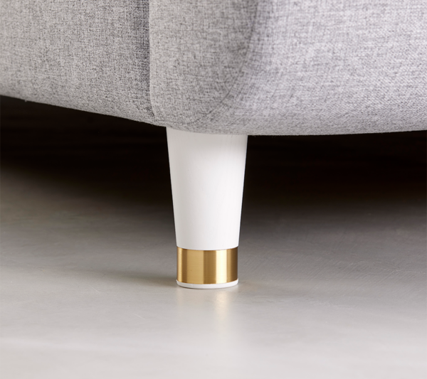 TEMPUR ARC™️ Rounded leg white cone with brass