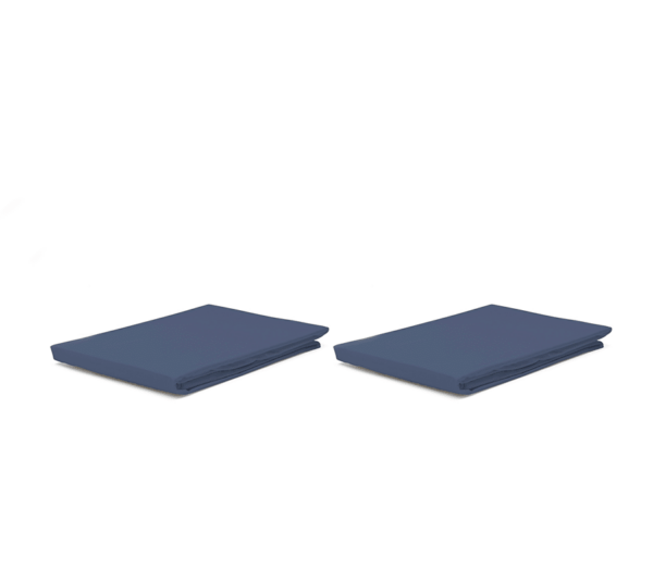 SX One Bomuldssatin Kuvertlagen 2 stk. Night Blue