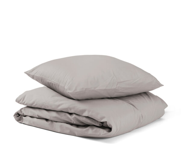 Sx One Light Grey Bomuldssatin Sengetøj