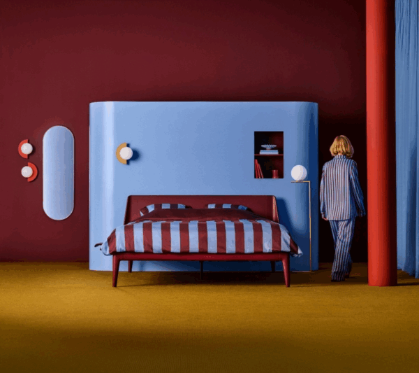 Tekla x Auping Auronde Burgundy