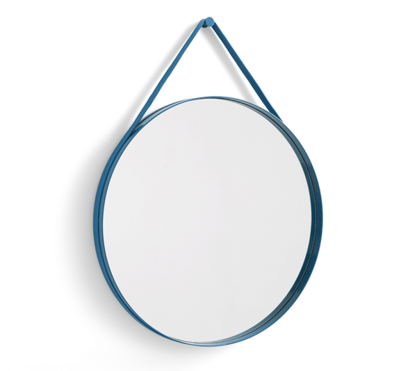 HAY Strap Mirror No. 2 Blue Ø: 70cm.