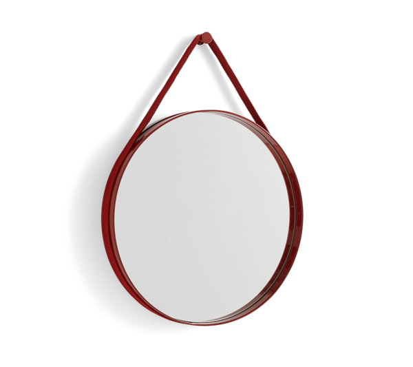 HAY Strap Mirror No. 2 Red Ø: 50cm.