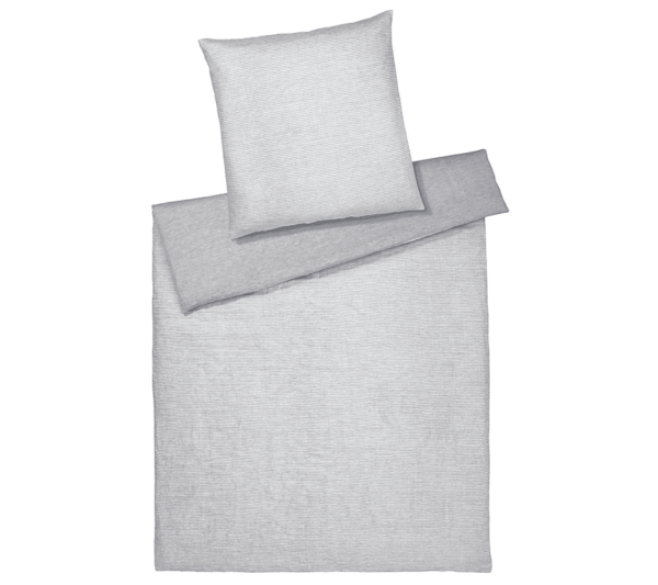 Elegante Hør Grå/Hvid Breeze Sengetøj