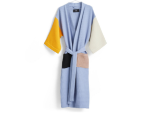 HAY Waffle Bathrobe Dusty Blue Multi