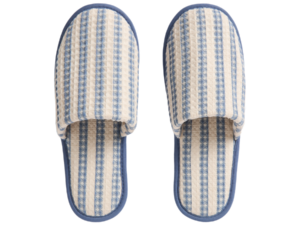 Hay Waffle Slippers Stripe Dusty Blue