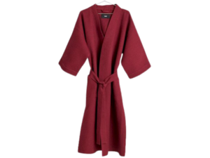 HAY Waffle Bathrobe Burgundy
